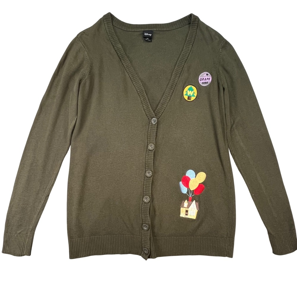 Disney Up Cardigan Sweater Balloon House Embroidered Cute Geekcore M